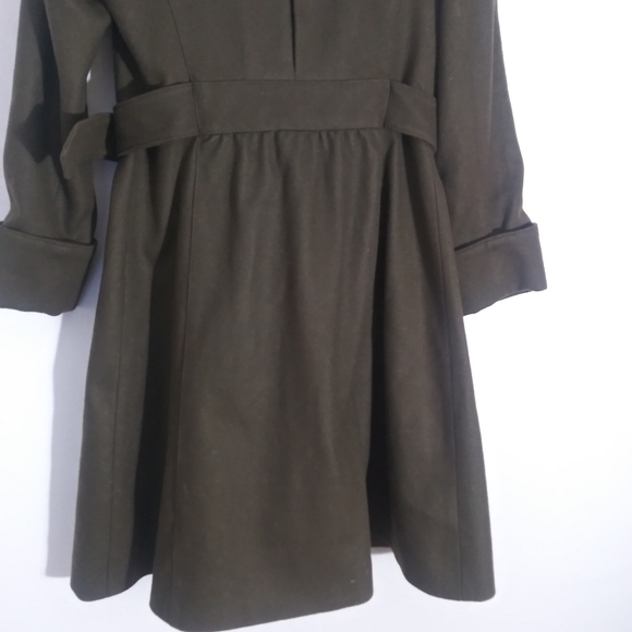 Zara wool blend trench w/removable faux fur collar - Picture 6 of 8